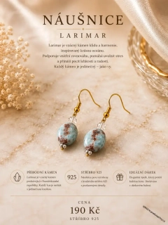 Náušnice larimar