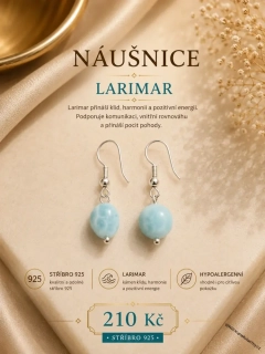 Náušnice larimar