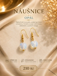 Náušnice opál