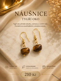 Náušnice tygří oko