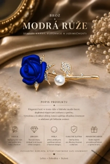 BROŽ – MODRÁ RŮŽE