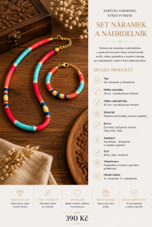 Boho, letní, moderní SET NÁRAMEK A NÁHRDELNÍK