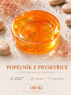 Popelník z potravinářské pryskyřice – Oranžový