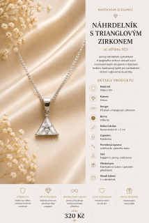 NÁHRDELNÍK S TRIANGLOVÝM ZIRKONEM