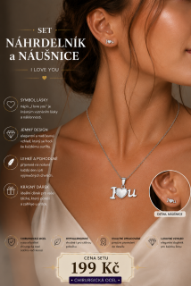 NÁHRDELNÍK A NÁUŠNICE – I LOVE YOU