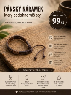 Elegantní pánský náramek z kvalitní kůže