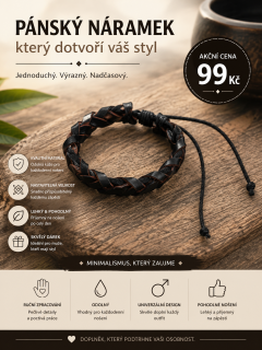 Pánský kožený náramek – detail, který zaujme