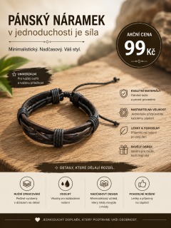 Pánský kožený náramek – síla jednoduchosti