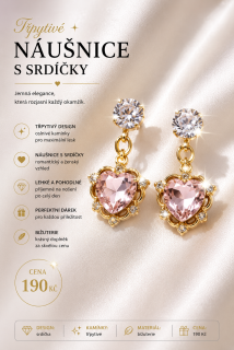 Náušnice se srdíčky – bižuterie