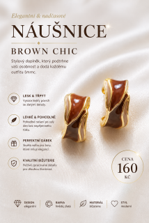Náušnice Brown Chic – elegantní bižuterie