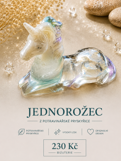 Dekorační jednorožec z potravinářské pryskyřice