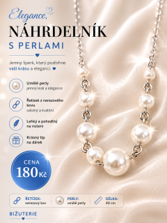 Náhrdelník s perlami – bižuterie