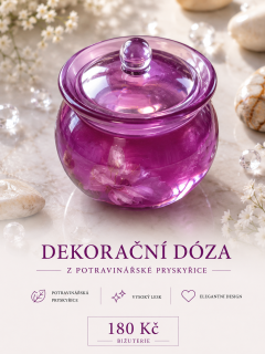 Dekorační dóza z potravinářské pryskyřice