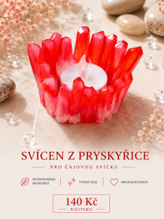 Svícen z potravinářské pryskyřice