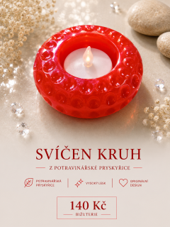 Svícen z potravinářské pryskyřice