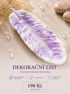 Dekorační list z potravinářské pryskyřice