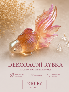 Dekorační rybka z potravinářské pryskyřice