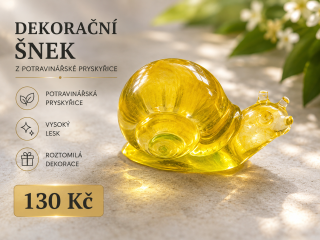 Dekorační šnek z potravinářské pryskyřice