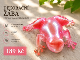 Dekorační žába z potravinářské pryskyřice