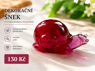 Dekorační šnek z potravinářské pryskyřice