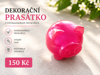 Dekorační prasátko z potravinářské pryskyřice