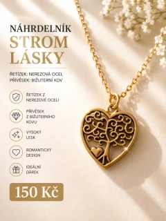 Náhrdelník Strom života v srdci