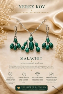 Souprava s minerály - malachit