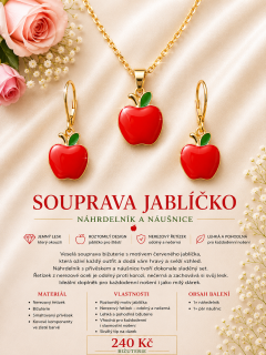 Souprava bižuterie – Červené jablíčko