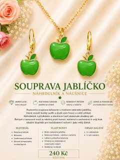 Souprava bižuterie – Zelené jablíčko