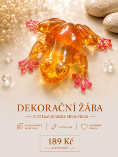 Dekorační žába z potravinářské pryskyřice
