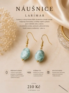 Náušnice larimar